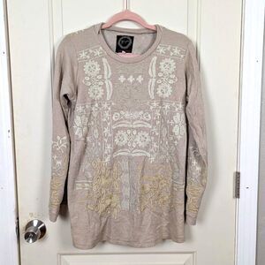 Johnny Was | Embroidered Floral Long Sleeve Sweater Size Extra Small